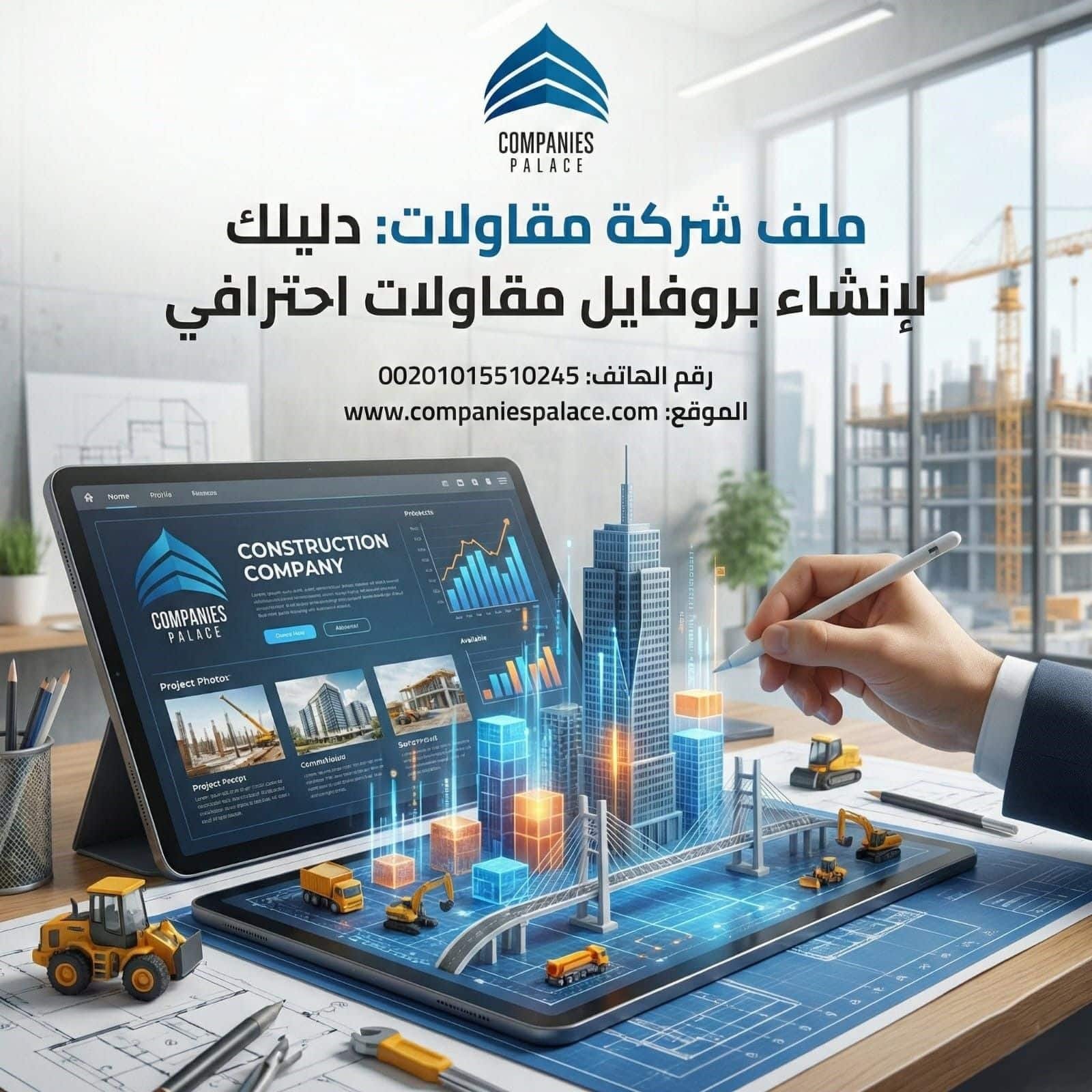 ملف شركة مقاولات: دليلك لإنشاء بروفايل مقاولات احترافي ملف شركة مقاولات